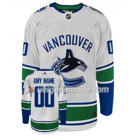 Herren Eishockey Vancouver Canucks Trikot Custom Adidas Weiß Authentic